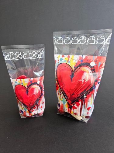 Kreuzbodenbeutel - Herz